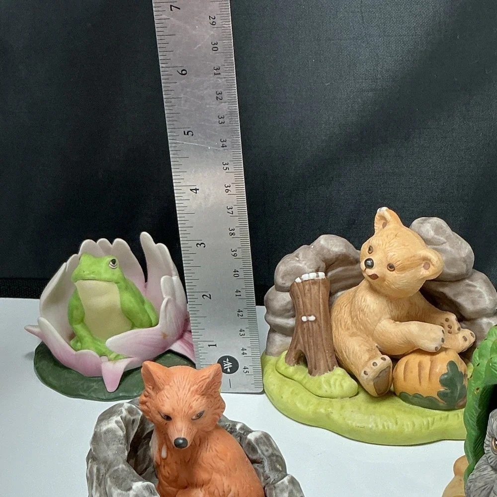 VTG 1980s Franklin Mint‎ Woodland Surprises Lot Of 6 Nature Animal Figurines
